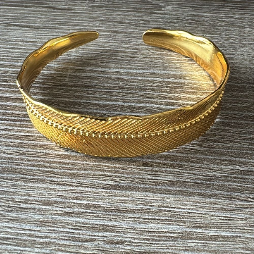 Bohemian leaf bangle bracelet N178
